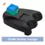 1 chiếc giá đỡ gậy bi-a 2 lỗ, giá đỡ gậy có trọng lượng di động kèm giá đỡ phấn, chất liệu nhựa đen
