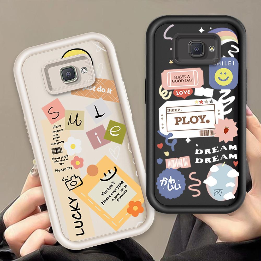 Ốp Lưng Cho Samsung J7 Prime Hoạt Hình Silicone Bé Gái Mềm Vỏ Điện Thoại TPU Nhãn Nụ Cười Hoa Thiên Thần Mắt Chống Sốc Ốp Lưng