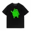 Little Green Ếch Dọc Ngón Tay Cảm Xúc Gói Thiếu Niên Tay Ngắn Top Quần Áo Hoạt Hình Chung Influencer Nguyên Chất Cotton Áo Thun Nam