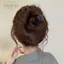 PNPIA- Vintage Đơn Giản Đính Hạt Hình Chữ U Kẹp Tóc Nữ Mùa Hè Đá Cẩm Thạch Đầu Đĩa Phụ Kiện Tóc