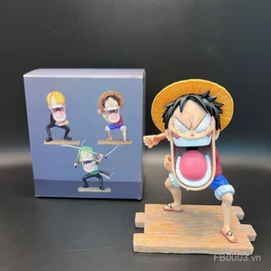 Một Mảnh Hình Đói Trio Zoro Luffy Yamaji Anime Mẫu Xe Hình Trang Trí Tái Sơn 5N9F
