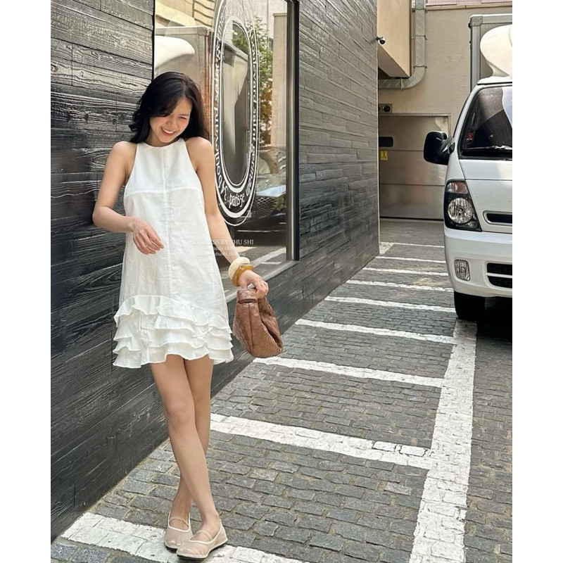 Đầm Yếm Babydoll Bèo Tầng Linen MyaHouse