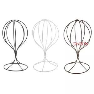 DARON Tóc Giả Đế Trưng Bày, Giá Để Đồ Mũ Kim Loại Giá Đỡ, Phụ Kiện Tóc Giả 3 Màu Làm Dụng Cụ Tạo Kiểu Tóc Giả Đầu Đứng Salon Tại Nhà