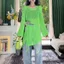Mùa Xuân 2026 Phong Cách Mới Cổ Tròn Rỗng Dài Tay Áo Lưới Phù Hợp Với Ren-Up Fart Thiết Kế Rèm Thường Ngày Hai Mảnh Phù Hợp Với
