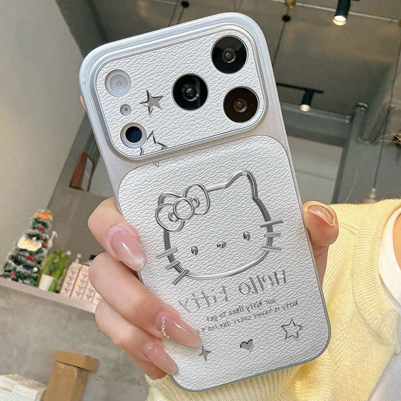 Ốp lưng iPhone Hello Kitty Bao da mềm cao cấp đựng máy ảnh - iP 7/8/X/XS/XR/11/12/13/14/15/16/17/Plus/Air/Pro/Max