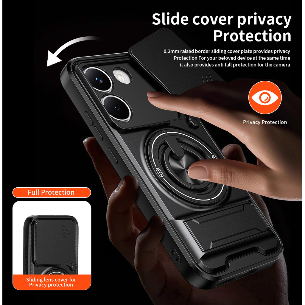 Thích hợp cho Xiaomi Poco X8 Pro Max X7 X6 X5 Dây buộc 360 vòng đứng Vỏ điện thoại có vỏ máy ảnh Gắn trên ô tô từ tính Vỏ bảo vệ toàn diện chống sốc