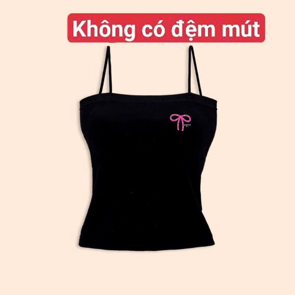 [ MỞ BÁN GIẢM 60% ] áo bún 2 dây  gân tăm mềm mịn co giãn -hình nơ an pha -thubio989