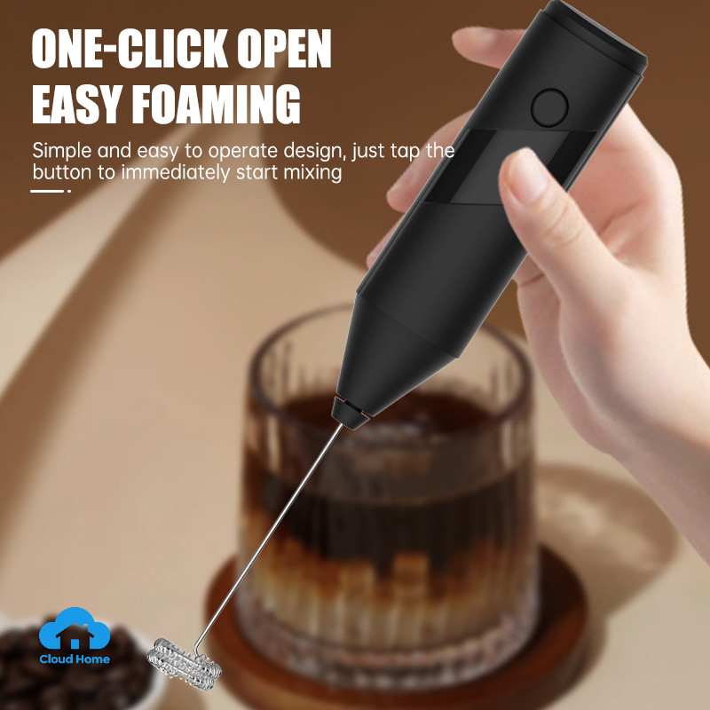 Máy tạo bọt sữa điện không dây, máy tạo bọt sữa cầm tay mini dùng trong làm bánh tại nhà.