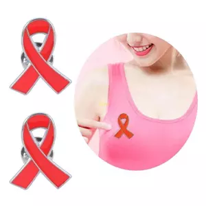 Flgo 5 Chiếc Ung Thư Vú AIDS Nhận Thức Chân Ruy Băng Trâm Pin Bền Corsage Pin