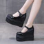 Mùa Xuân Thu Bên Trong Tăng Chiều Cao Giày Trắng Bằng Sáng Chế Da Slip On 13cm Siêu Cao Gót Giày Lười Đế Dày Đế Nền Tảng Loafer