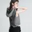 Thiết kế dây có mũ trùm đầu cho nữ Mùa hè 2026 Phong cách mới Áo nỉ màu xám Áo vest Hot Girl Áo ngắn tay