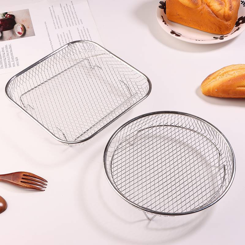 Newsmallbrains 1 Nồi Chiên Không Khí Ra Staable Nướng Ra Thép Không Gỉ Nướng Giỏ Chống Dính Airfryer Khay Dây Ra Giỏ Tiện Ích Nhà Bếp NSB