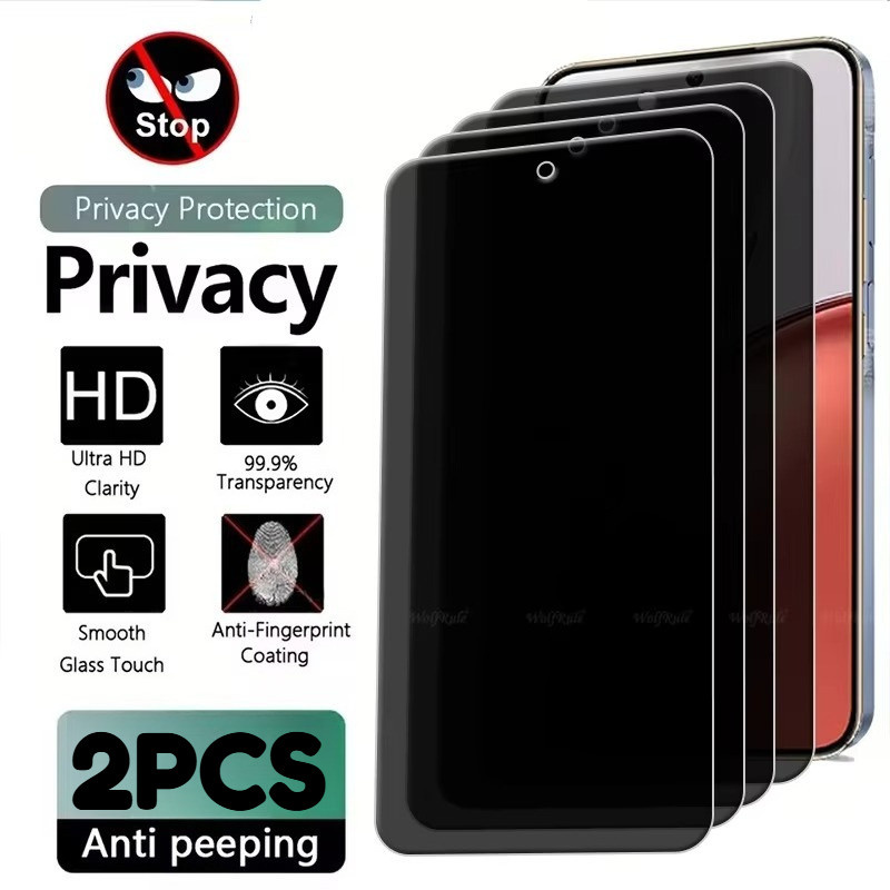 2 Chiếc Siêu HD Kính Cường Lực Cho Honor X9d X9c Thông Minh X9a X9 4G 5G Chống Gián Điệp Trong Suốt Phim Riêng Tư Kính Cạnh Đen Cho Honor X8d X8c X8b X8a X8 5G 4G Đen Edge Bảo Vệ Màn Hình