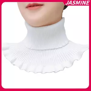 JASMINE Ấm Dệt Kim Cổ Giả Len Nữ Turtlene Dệt Kim Giả Cổ Áo Giả Có Thể Tháo Rời Ne Khăn Thiên Chống Gió Cổ Giả JASMINE
