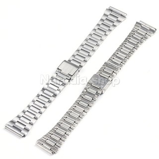 18mm cho Casio F91W F105 F108 A158W A168 AE1200 AE1300 Dây đeo đồng hồ bằng thép không gỉ 304 siêu mỏng Dây đeo đồng hồ vuông nhỏ 3 hạt