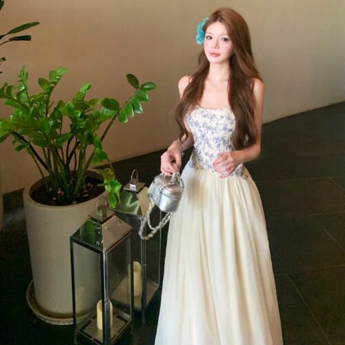 Đầm maxi voan vibe công chúa mùa hè