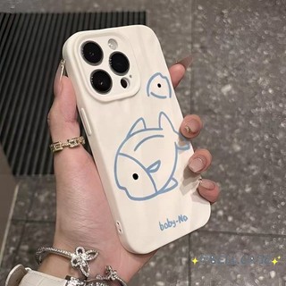 Dành Cho IPhone17161514131211ProMax X XR XS Max 7 8 Plus Cá tính đơn giản dòng cá nhỏ xếp li vỏ bảo vệ