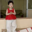Mùa Hè 2026 Phong Cách Mới Bé Gái Màu Trơn Cổ Vuông Không Tay Top Trẻ Em Áo Sơ Mi Mùa Hè