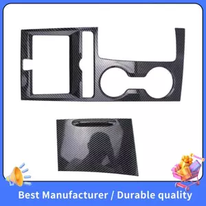 2 Chiếc Ô Tô Sợi Carbon Trung Tâm Điều Khiển Bánh Răng Dịch Chuyển Bảng Nước Cốc Giá Đỡ Bao Viền Dán Cho K5 2020 2021 2022