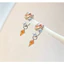 Trang sức thời trang nữ - Vòng và bông tai hình học từ zircon móng ngựa đa năng