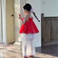 Mùa Hè 2026 Phong Cách Mới Trẻ Em Quần Áo Bé Gái Nấm Cạnh Cotton Sling Mùa Hè Mát Sling