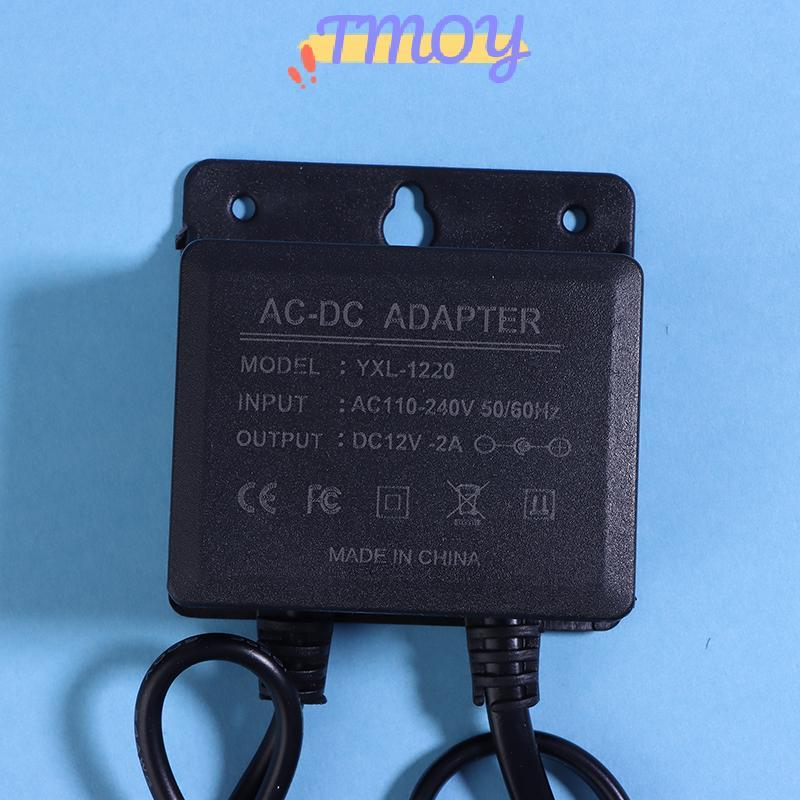 TMOY DC 12V 2A Camera Quan Sát Bộ Chuyển Đổi Nguồn Điện Ngoài Trời Chống Nước Nguồn Điện EU Cắm Adapter Quan Sát An Ninh Giám Sát Camera Sạc TMOY