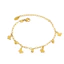 Vòng tay thép titan mạ vàng 18K với thiết kế bướm và tua rua màu sắc thời trang dành cho nữ