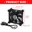 Quạt PC 120mm cực yên tĩnh NAMA với điều chỉnh tốc độ 3 cấp độ Lưới tản nhiệt kim loại có thể tháo rời