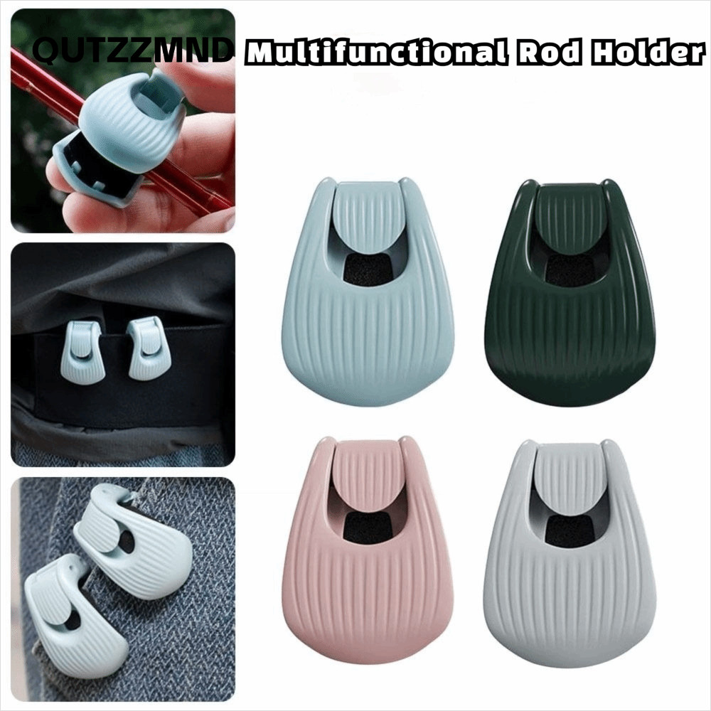 QUTZZMND 1 / 4 Kẹp Cần Câu, Kẹp Bảo Quản Đồ Ăn Nhẹ Chống Trơn Trượt Giá Đỡ Cần Câu Đa Năng, Di Động Treo Tường Bền Cần Fixer Phụ Kiện Câu Cá