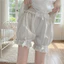PYCOU Quần An Toàn Chống Phơi Sáng, Giả Lụa Ruffle Nữ Ren Quần Lót Ngắn, Gothic Satin Knickers Quần Short Đầm Pettipant