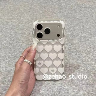 Ốp Điện Thoại Thích Hợp Cho iPhone White Love iPhone16pro Vỏ Điện Thoại iPhone17promax / 15 Vỏ Mềm 14pro Trong Suốt 13 12 11 Vỏ Bảo Vệ 6BBA