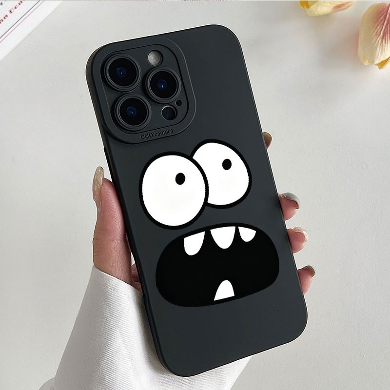 Ốp lưng iPhone họa tiết mặt ngộ nghĩnh dễ thương, silicone lỏng mềm - iP 7/8/X/XS/11/12/13/14/15/16/17/Plus/Pro/Max/Air