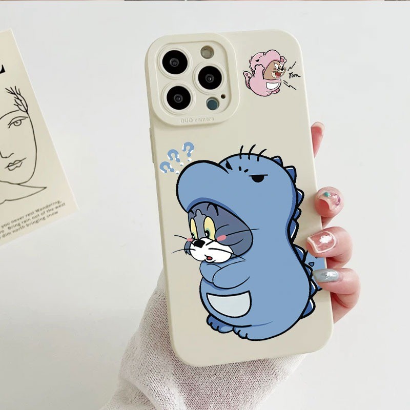 Ốp lưng iPhone hình TOM & JERR silicone lỏng mềm - iP 7/8/X/XS/11/12/13/14/15/16/17/Plus/Pro/Max/Air