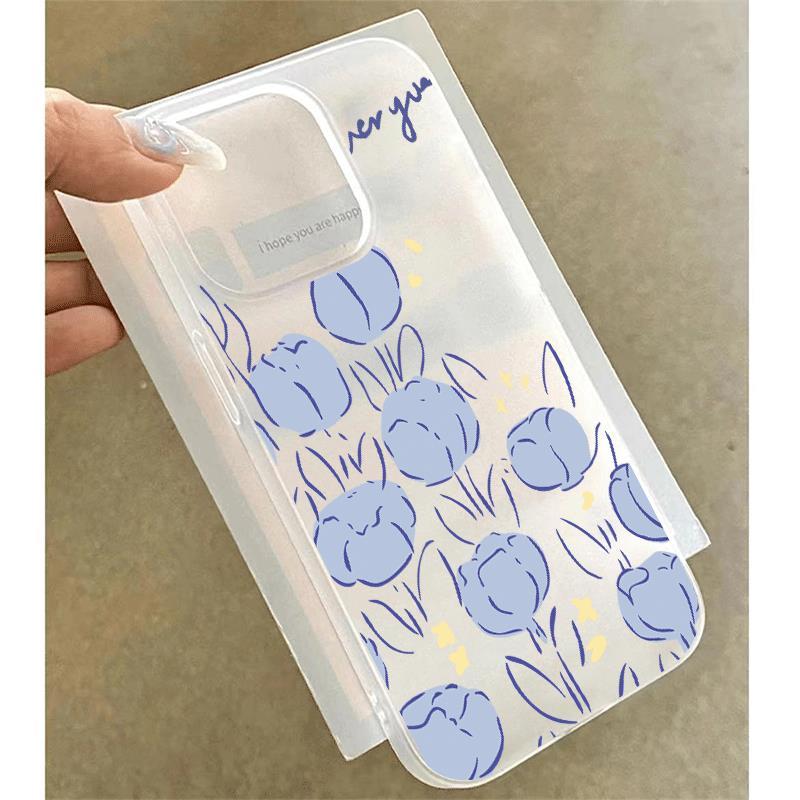 Blue Tulip cho trường hợp iPhone 17pro iPhone 16/15 Skin Sense Frosting Case