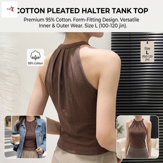Nữ Áo Tank Top CottonSlimFit Plus Size, Dây Điều Chỉnh Phù Hợp Tập Yoga Và Mặc Thường Ngày