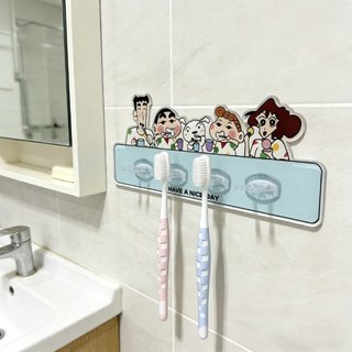 Giá đỡ bàn chải đánh răng treo tường Acrylic trong suốt Không cần khoan Phòng tắm chống nước 3 4 khe cắm sắp xếp