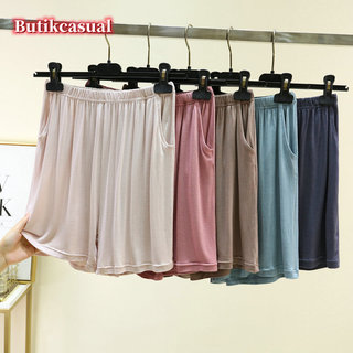 Quần short nữ modal mỏng mùa hè mới, size lớn, dáng rộng, túi tiện lợi, phù hợp đi biển