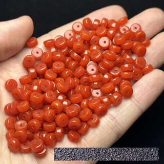 ((20 Chiếc) Nam Đỏ 6 x 4 Mm Abacus Hạt Cắt Thẳng Rời Hạt Tự Làm Vòng Tay Miếng Đệm Phụ Kiện
