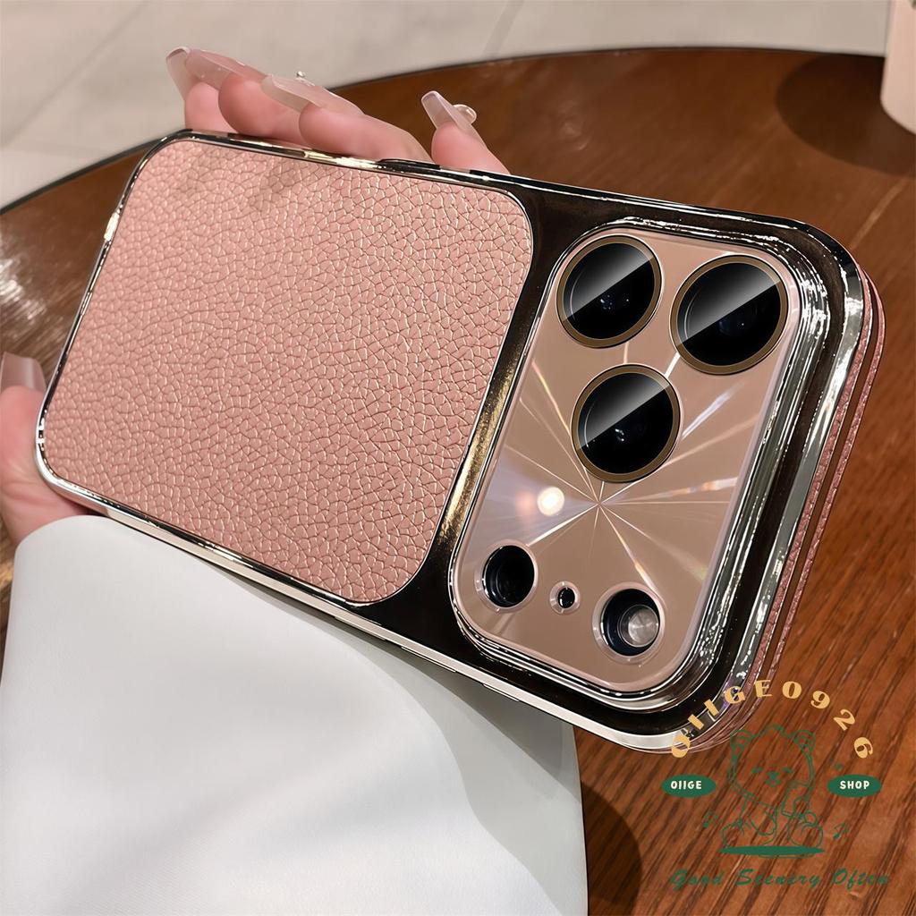 【 Ốp lưng iPhone17 】 Túi khí CD-pattern ống kính da Vỏ điện thoại iphone17 Pro Max 16 15 14 13 cho vỏ iPhone Vỏ mềm silicon TPU chống sốc