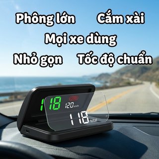 GPS HUD Đồng Hồ Tốc Độ Đầu Lên Màn Hình Đồng Hồ Đo USB Tự Động Bật Tắt Màn Hình LED Ô Tô Xe Tải Xe