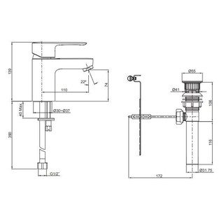Vòi rửa Kohler July K-16027T-B4-CP/AF mạ vàng