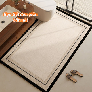 Thảm Lau Chân Nhà Tắm Siêu Thấm Hút, Chống Trượt – Thảm Nỉ Cao Su Non Khô Nhanh Decor Tối Giản