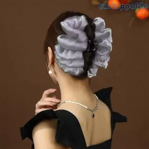 Unstop * Kẹp Móng Vuốt Tóc Có Nơ Chống Trơn Trượt Hàm Barrette Kẹp Dành Cho Nữ Và Bé Gái Giữ Chắc Chắn Kẹp Hàm Cho Dày Mỏng H
