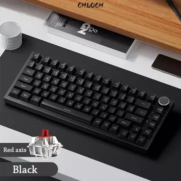 Bàn phím chơi Game CHLOCH, Bàn phím cơ 82 phím AK820, Im lặng với núm Phím cơ Trò chơi bàn phím có dây