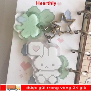 Móc khóa Anime HEARTHLY, Túi chống thất lạc Bunny Trang trí mặt dây chuyền, Phụ kiện túi thẩm mỹ Pixel thời trang Bông tai Kẹp cho bé gái