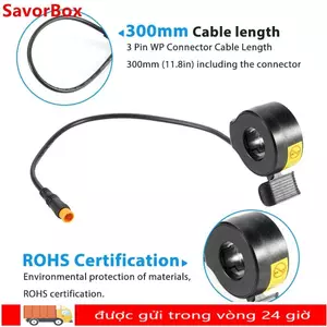 Bộ ga ngón tay cái SAVORBOX, Bộ ga ngón tay cái Ebike màu đen chống nước, Phụ kiện xe đạp điện bằng nhựa 24V 36V 48V chất lượng cao Đi xe đạp