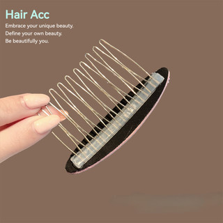 Màu Hồng Hình Bầu Dục Kim Cương Giả Ánh Sáng Sang Trọng Cao Cấp Phụ Kiện Tóc Chèn Lược Nữ 2026 Phong Cách Mới Hàn Quốc Dongdaemun Phụ Kiện Tóc Lược Tóc