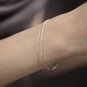 PNPIA- Đơn Giản Cổ Điển Cặp Đôi Vòng Tay Dành Cho Nam Nữ Mỏng Xương Rắn Dây Xích Hip-Hop Hợp Thời Trang Vòng Tay Trang Sức Dự Tiệc Phụ Kiện Quà Tặng