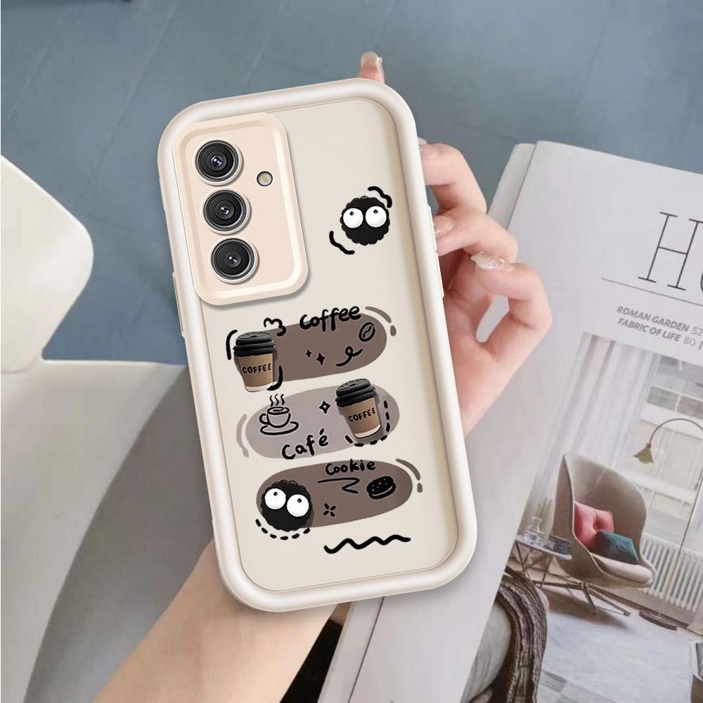 Ốp Lưng Cho Samsung S20 S21 S22 S23 S24 S25 S26 PLUS FE + Phim Hoạt Hình Silicon Bé Gái Vỏ Điện Thoại Mềm TPU Bóng Than Đen Mắt Thiên Thần Ốp Lưng Chống Sốc