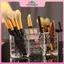 MYPANDA 3 khe trong suốt Hộp đựng mỹ phẩm kim cương Acrylic trong suốt Hộp đựng cọ trang điểm Hộp đựng bút chì kẻ mày Lipsti Chân đế lưu trữ phòng tắm.